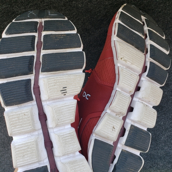 On Running Women's Size 6.4 Red Running Shoes - Picture 4 of 6